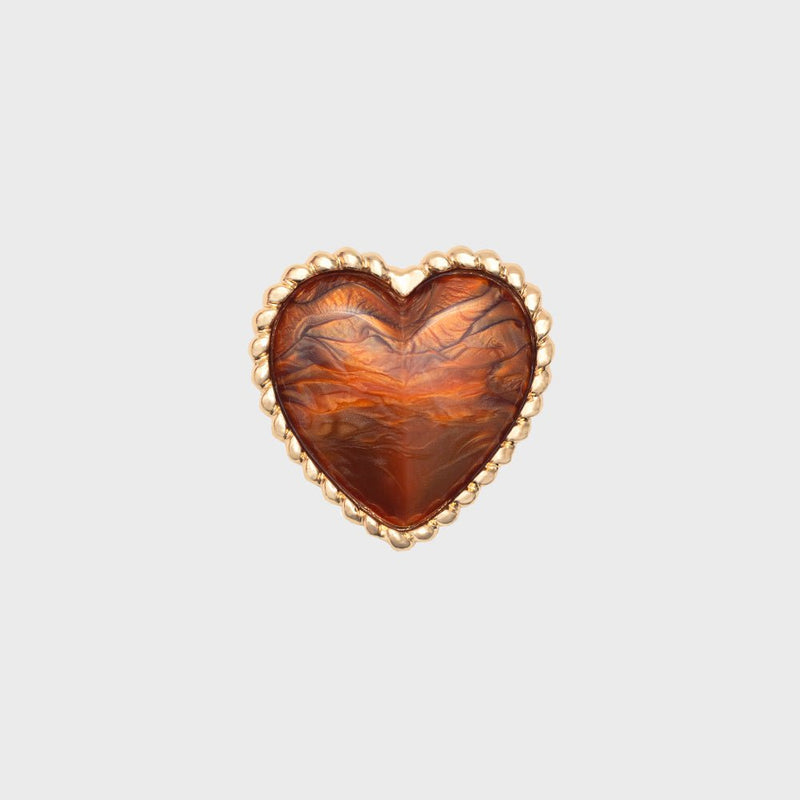 PRENDEDOR CORAZON ENTORCHADO MARRÓN 1