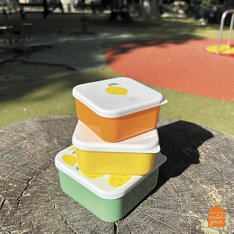Conjunto de 3 caixas de lanche Limões