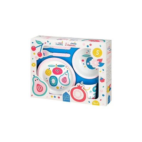 Conjunto de refeição de 5 peças Tutti-Frutti
