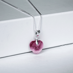 Collar corazón pequeño rosa