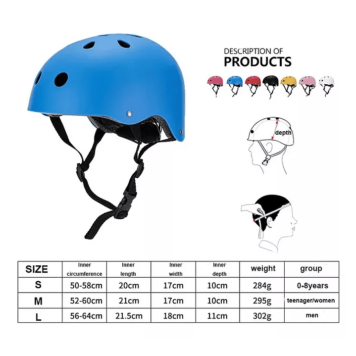 Casco Bicicleta Skate Roller Patin Regulable Niños  1