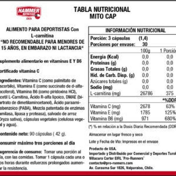 Protección Mitocondria – MITO CAPS – HAMMER NUTRITION 2