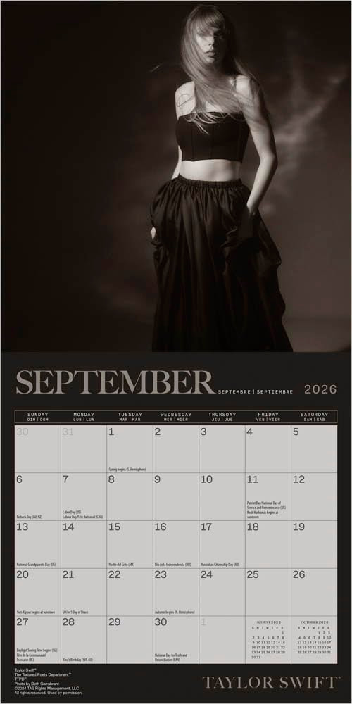 CALENDARIO DE PARED 2026 TS (35x18cm) TTPD