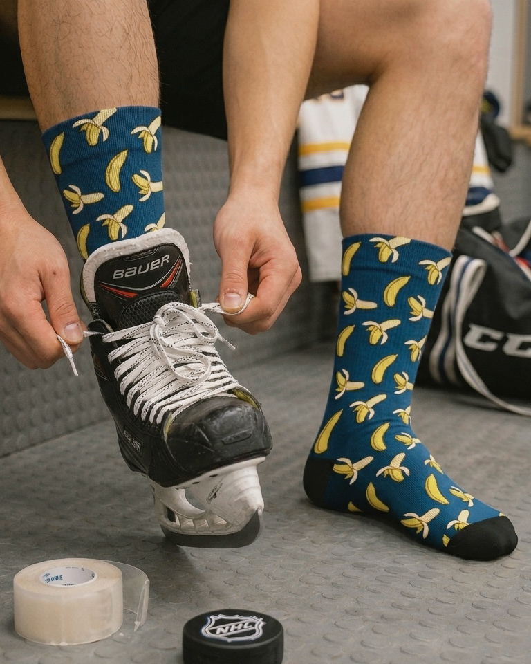 Heated Rivalry Banana Socks Scott