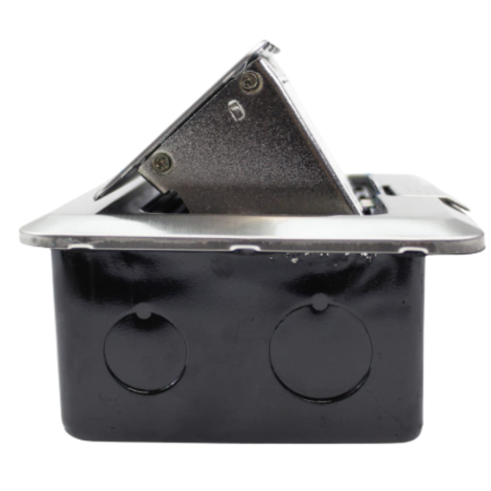 Caja De Piso Pop-Up Metálica 2 Enchufes 10/12a Stanford  3