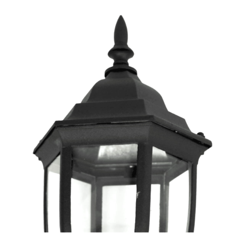 Farol Ext. Colonial Ovalado 6 Caras Negro E-27 60W Stanford 3
