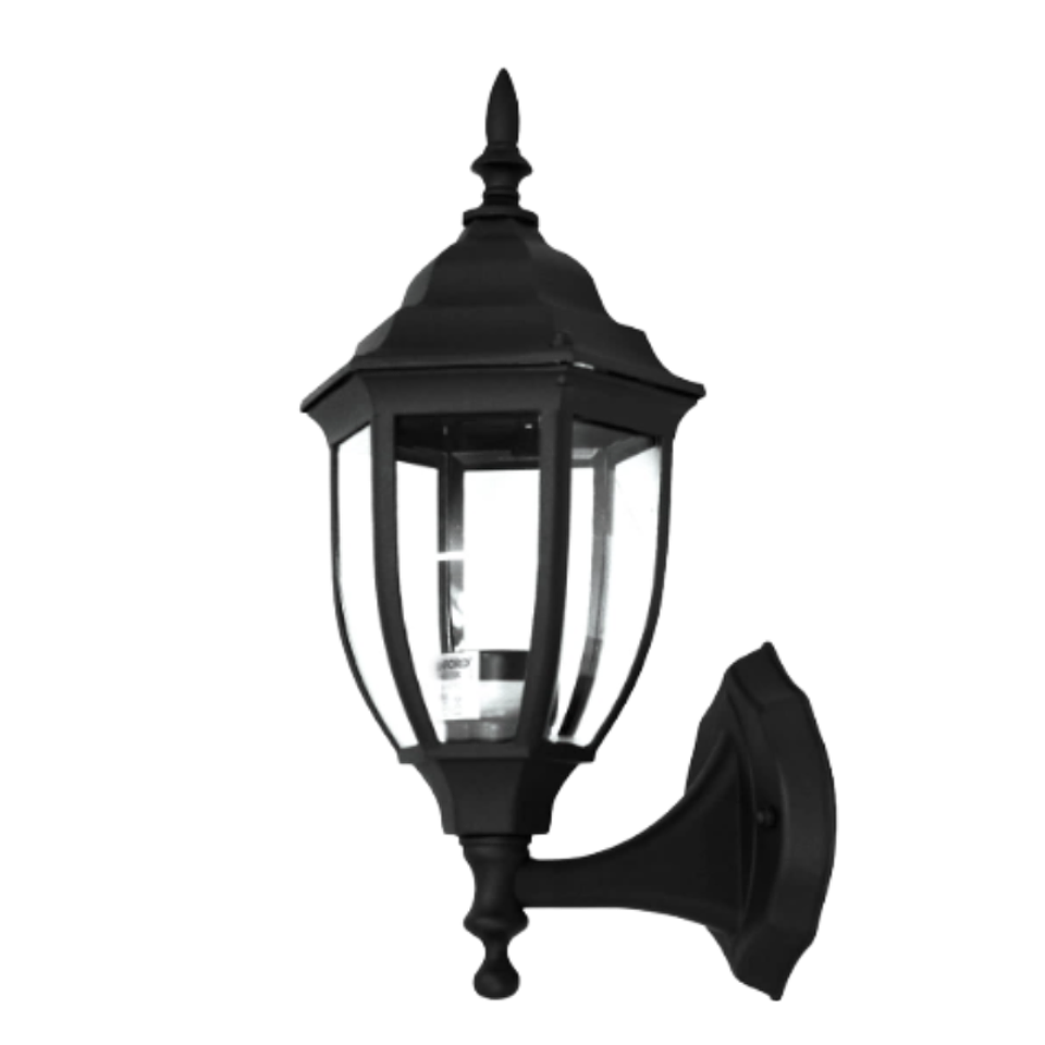 Farol Ext. Colonial Ovalado 6 Caras Negro E-27 60W Stanford 2