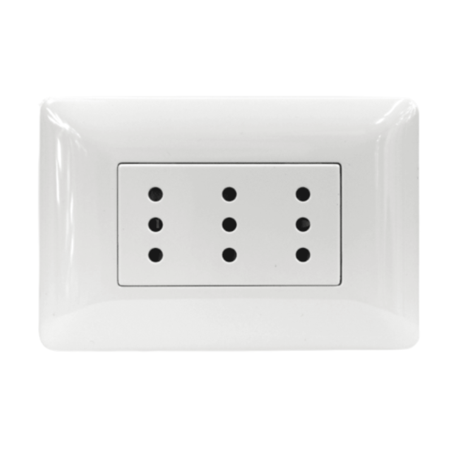 Tomacorriente Triple Compacto 10A 220V Blanco 2928 STANFORD  2