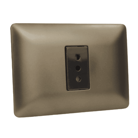 Tomacorriente simple 2p+t 10A 220V MTX CAFE STANFORD