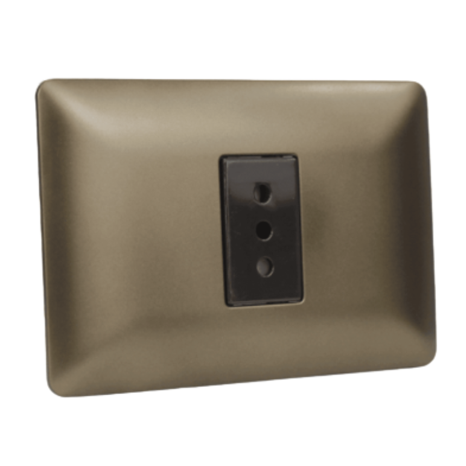 Tomacorriente simple 2p+t 10A 220V MTX CAFE STANFORD 1