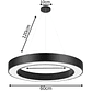Lámpara Led Colgante Redonda Moderna 60cm 42w LUZ 3000K 4000K 5700K - Miniatura 2