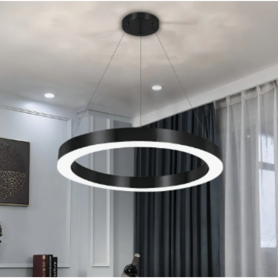 Lámpara Led Colgante Redonda Moderna 60cm 42w LUZ 3000K 4000K 5700K 3