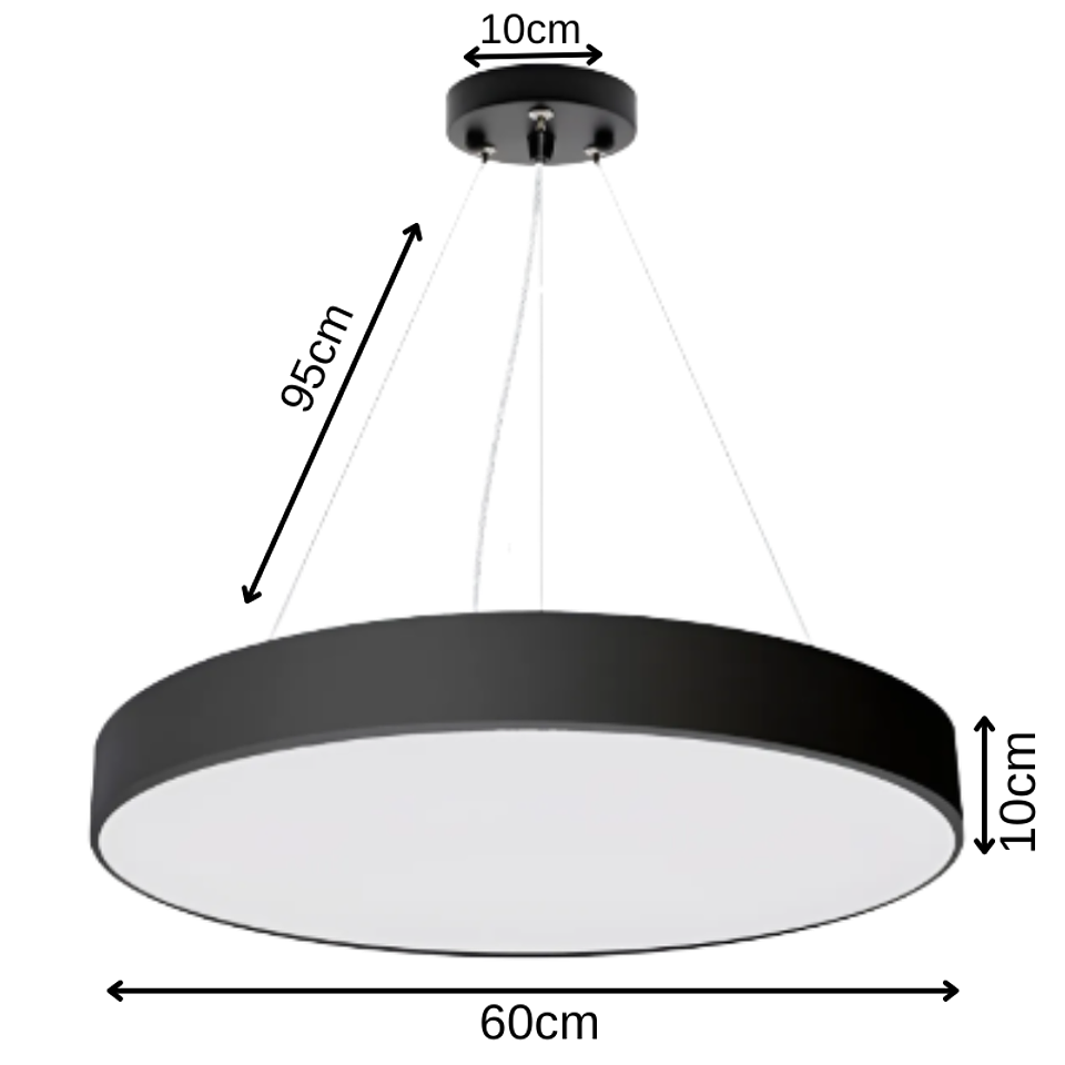 Lampara Led Colgante Redonda Moderna 60cm 50w LUZ 3000K 4000K 5700K  2