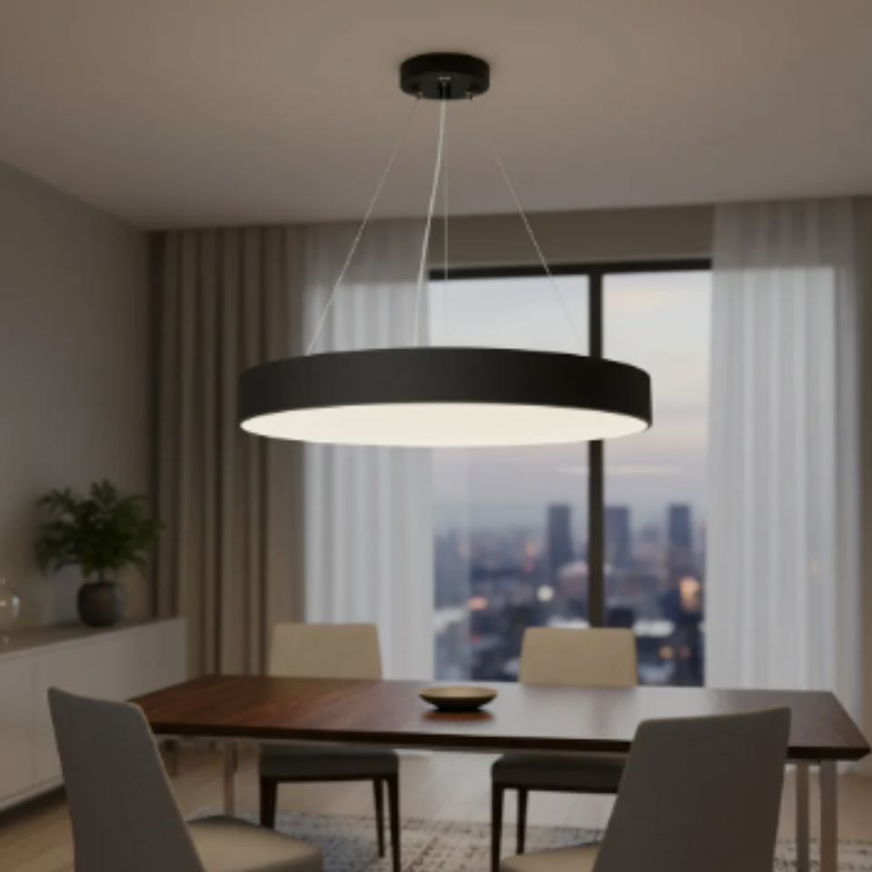 Lampara Led Colgante Redonda Moderna 60cm 50w LUZ 3000K 4000K 5700K  3