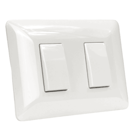 Interruptor doble 9/15 10A 220V BL 2912 STANFORD