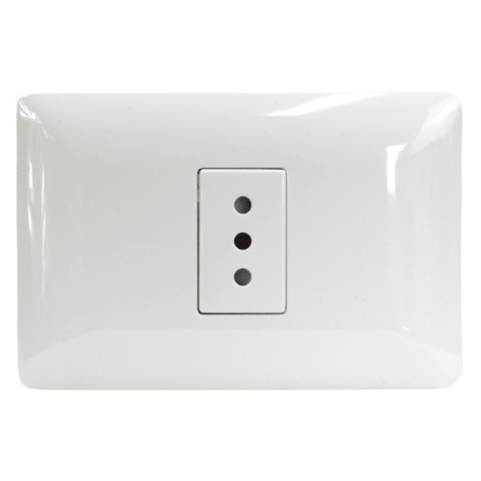 Tomacorriente simple 2p+t 10A 220V BL 2916 STANFORD 2