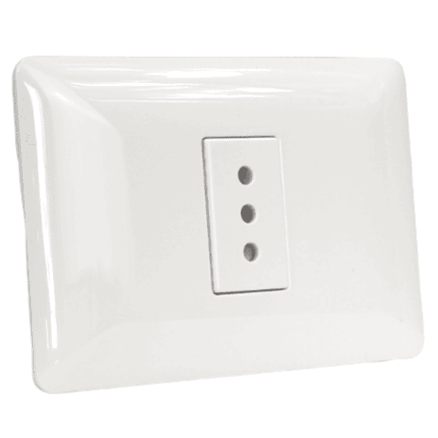 Tomacorriente simple 2p+t 10A 220V BL 2916 STANFORD