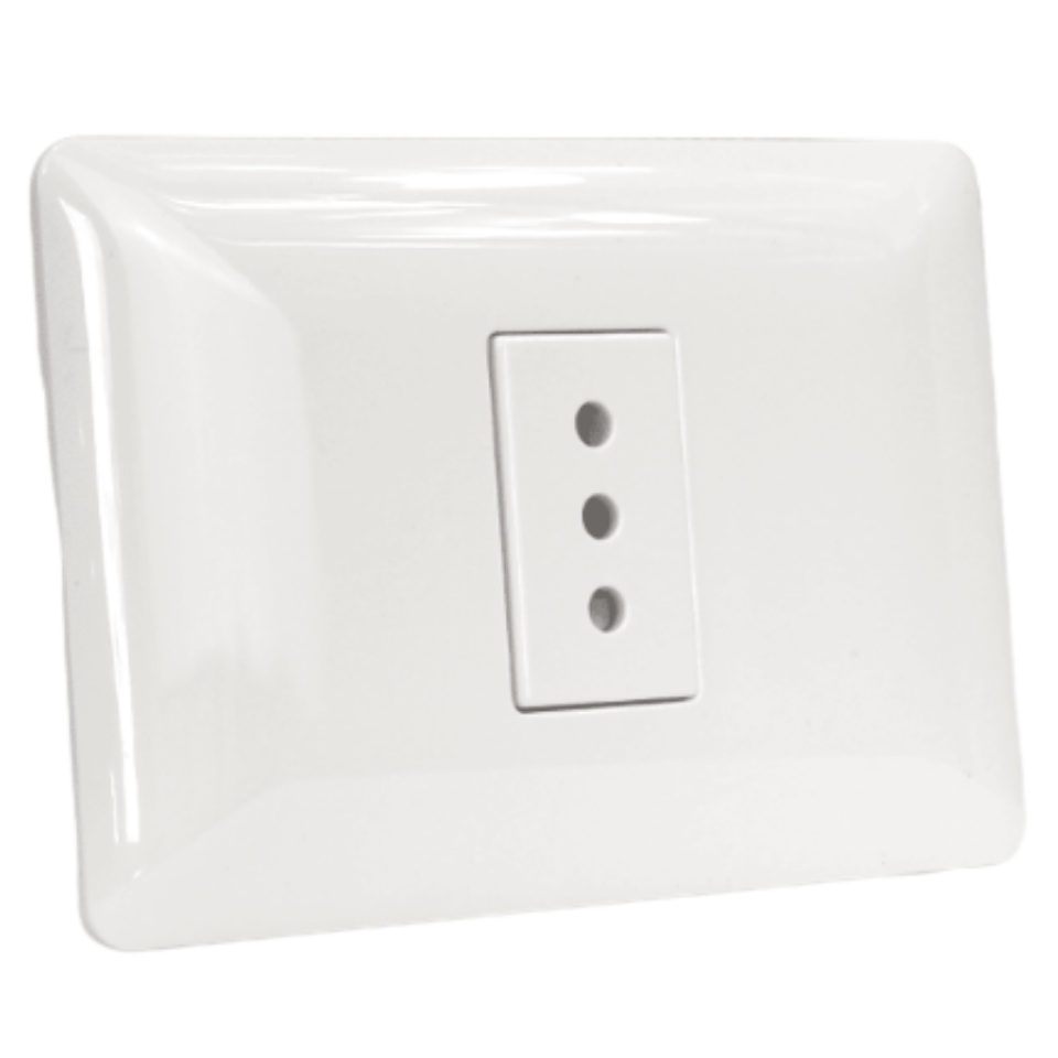 Tomacorriente simple 2p+t 10A 220V BL 2916 STANFORD 1