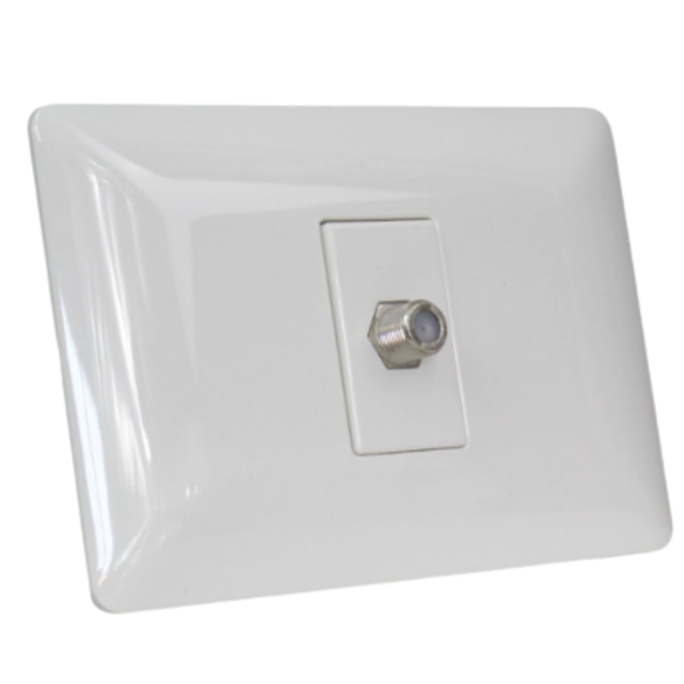 Toma Coaxial Rg6 Mtx Blanco 2944 Stanford 1