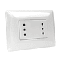 Tomacorriente Doble Compacto 10A 220V Blanco 2927 STANFORD - Miniatura 1