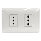 TOMACORRIENTE 10A + 10/16A 220V BLANCO 2922 STANFORD - Miniatura 2