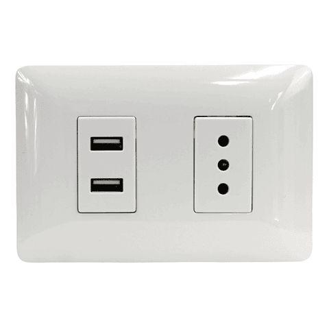  TOMA SIMPLE 10A 250V + USB MTX BLANCO 2948 STANFORD