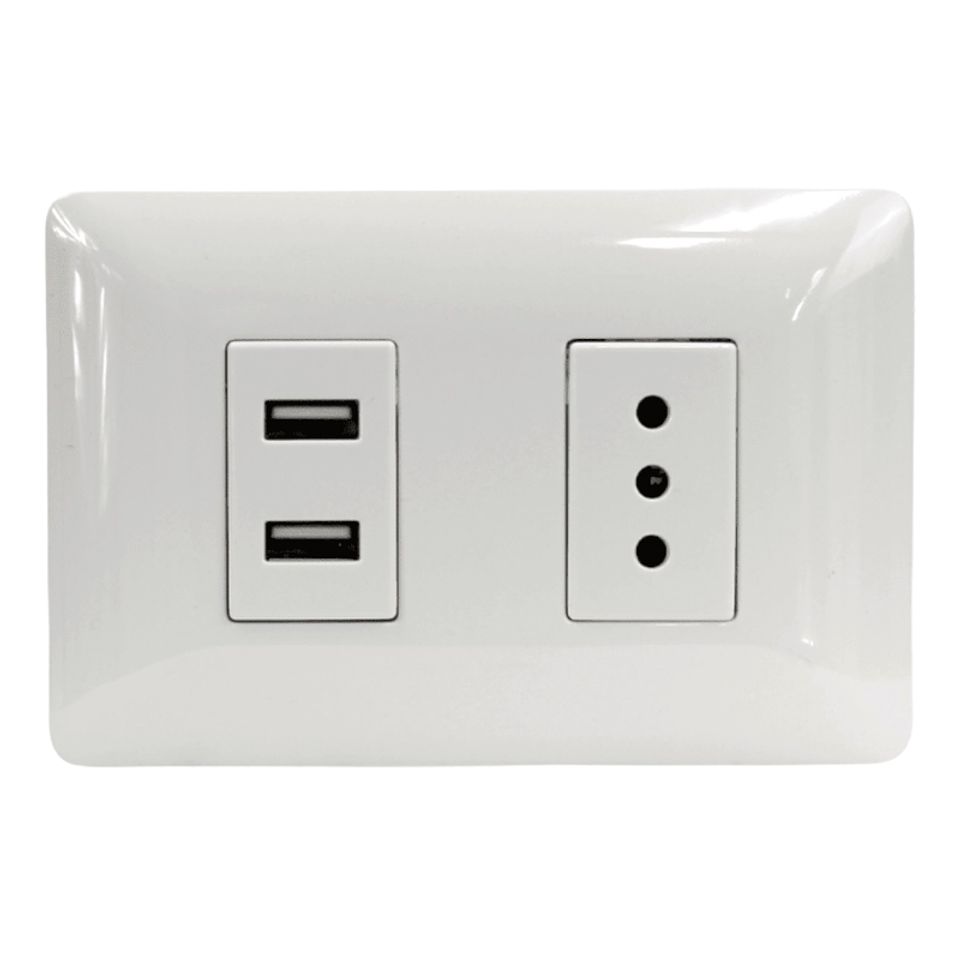  TOMA SIMPLE 10A 250V + USB MTX BLANCO 2948 STANFORD 2