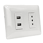  TOMA SIMPLE 10A 250V + USB MTX BLANCO 2948 STANFORD - Miniatura 1
