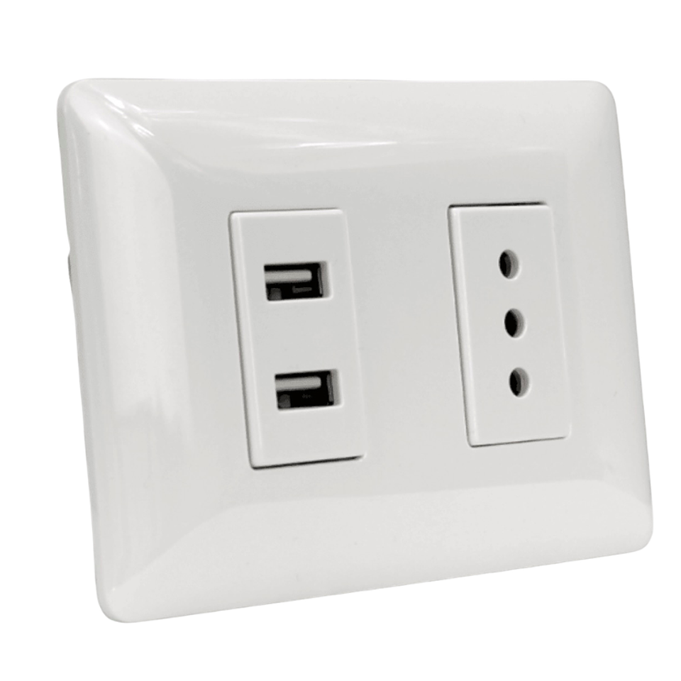  TOMA SIMPLE 10A 250V + USB MTX BLANCO 2948 STANFORD 1