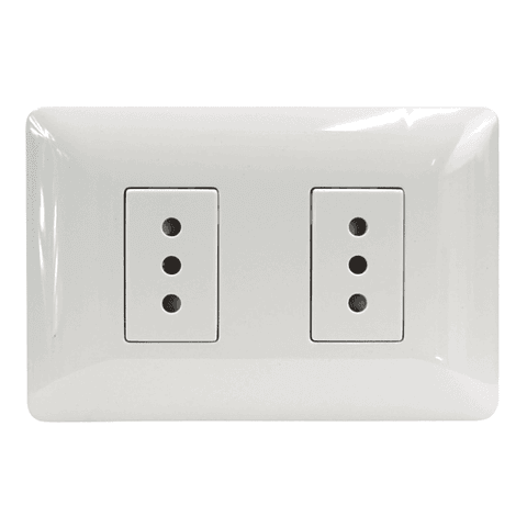TOMACORRIENTE DOBLE 2P+T 10A 220V BL 2917 STANFORD