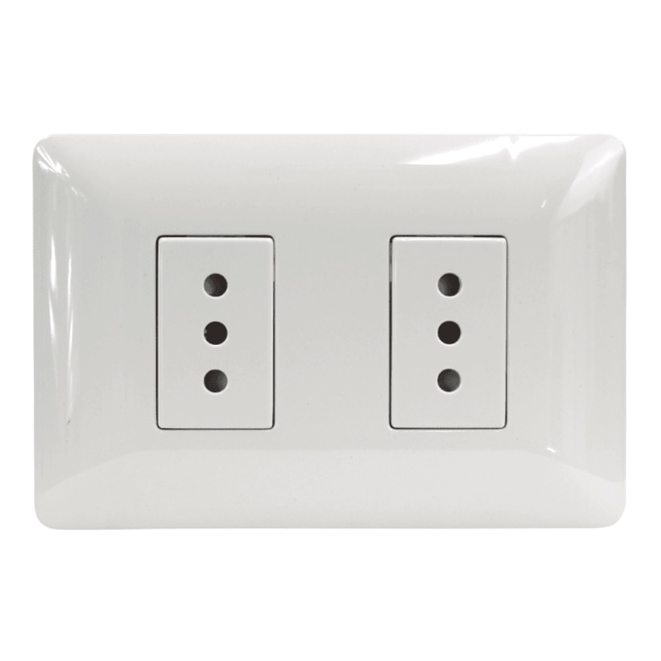 TOMACORRIENTE DOBLE 2P+T 10A 220V BL 2917 STANFORD 2