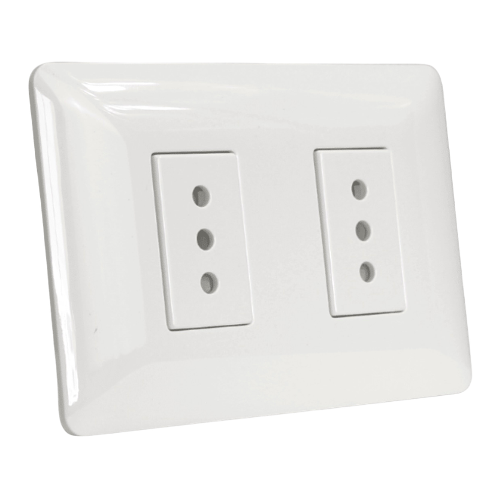 TOMACORRIENTE DOBLE 2P+T 10A 220V BL 2917 STANFORD 1