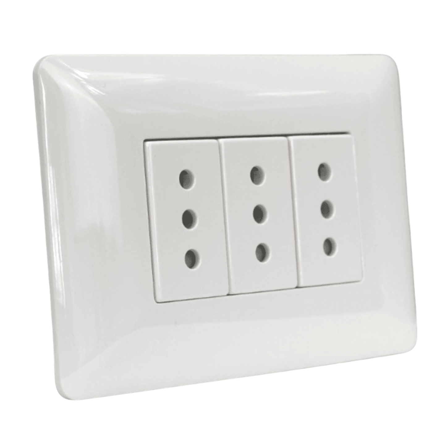 TOMACORRIENTE TRIPLE 2P+T 10A 220V BL 2918 STANFORD 1