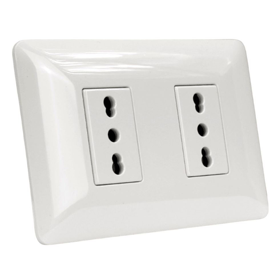 TOMACORRIENTE DOBLE 2P+T 10/16A 220V BL 2920 STANFORD 1