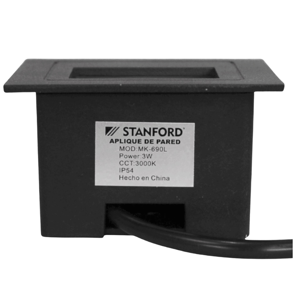 APLIQUE DE PARED 3W 3000K IP54 MK-690L STANFORD 3