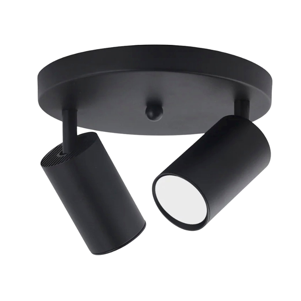 Aplique Base Redonda Porta Ampolleta Dicroica Doble Dirigible 1