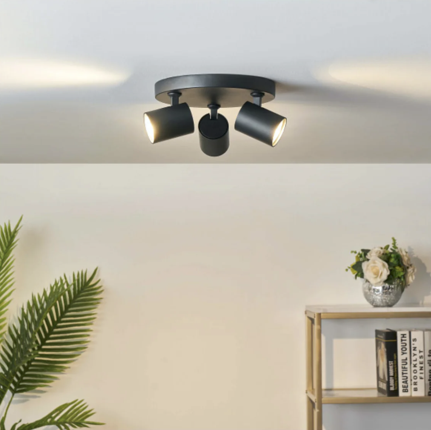 Aplique Base Redonda Porta Ampolleta Dicroica Triple Dirigible 2