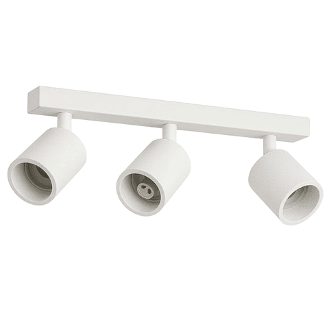 Aplique Triple Blanco Porta Ampolleta Dicroica Dirigible