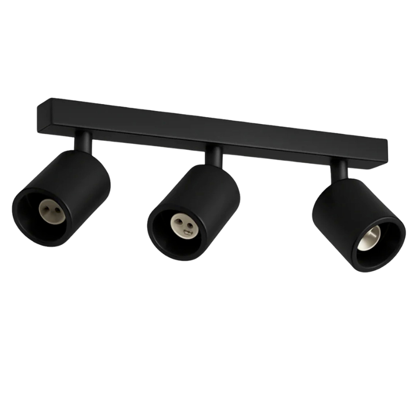 Aplique Triple Negro Porta Ampolleta Dicroica Dirigible 1