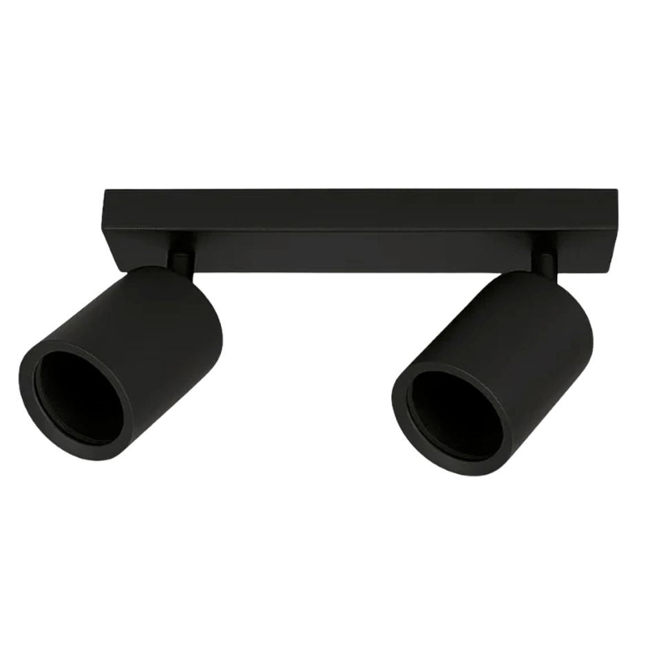 Aplique Negro Porta Ampolleta Dicroica Doble Dirigible 1