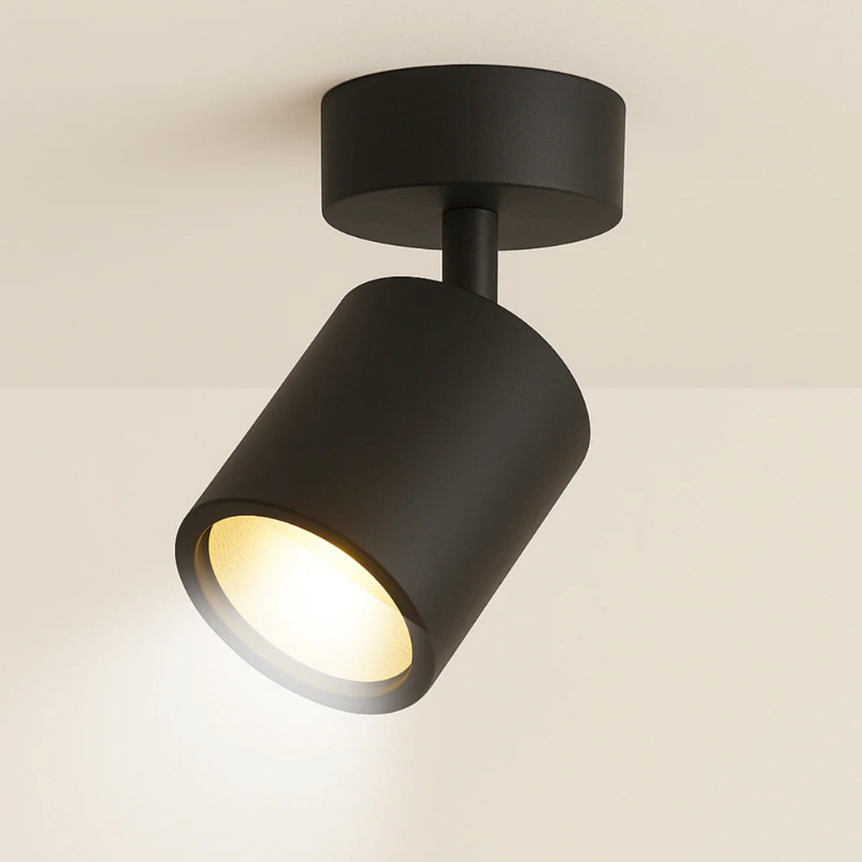 Aplique Negro Porta Ampolleta Dicroica Gu10 Dirigible 3