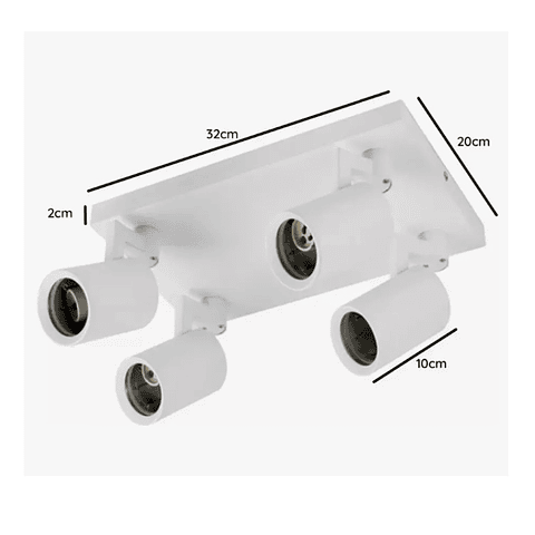 Aplique Lampara Porta Ampolleta Dicroica Gu10 Dirigible