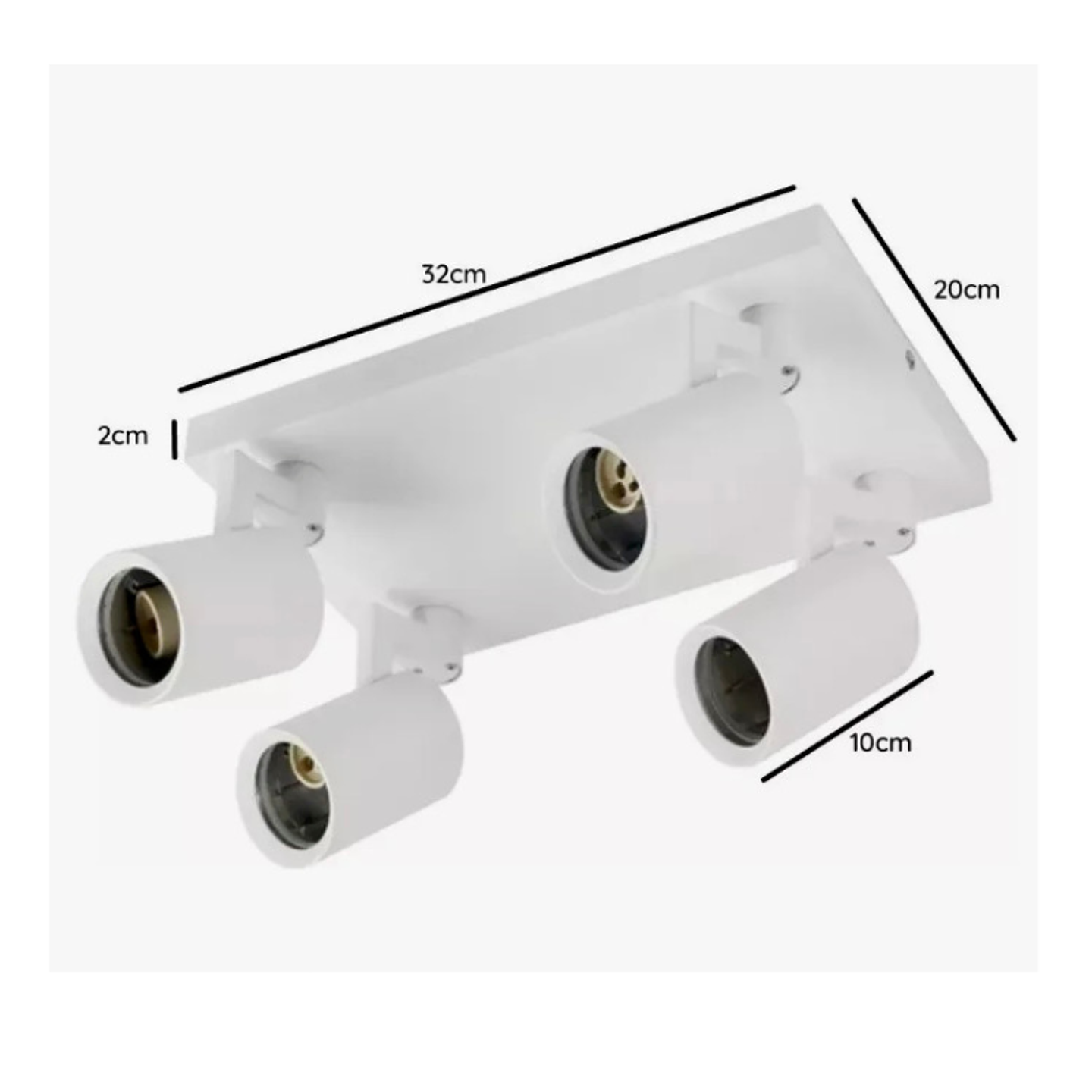 Aplique Lampara Porta Ampolleta Dicroica Gu10 Dirigible 2