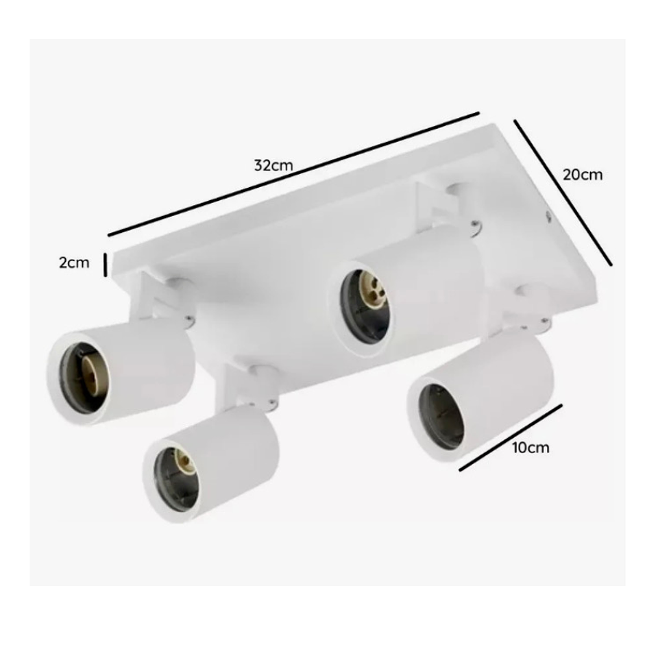 Aplique Lampara Porta Ampolleta Dicroica Gu10 Dirigible 2