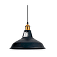 Lámpara Colgante Porta E27 30cm Negro - Miniatura 2