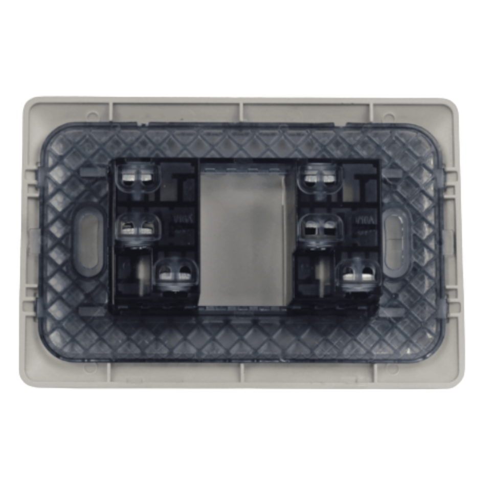 Tomacorriente doble 2p+t 10A 220V MTX Champagne STANFORD 3