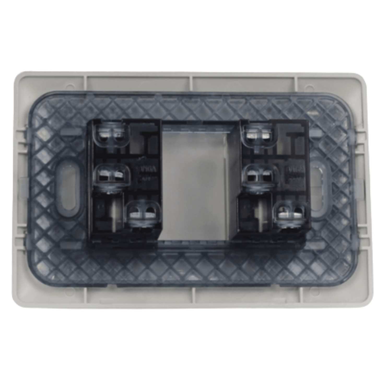 Tomacorriente doble 2p+t 10/16a 220v champagne 3920 STANFORD 3