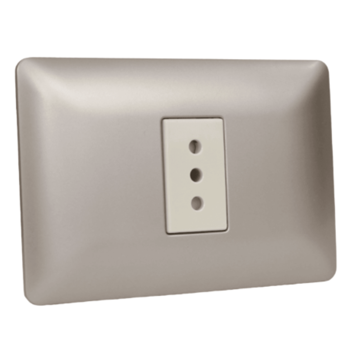 Tomacorriente simple 2p+t 10A 220V MTX Champagne STANFORD 1