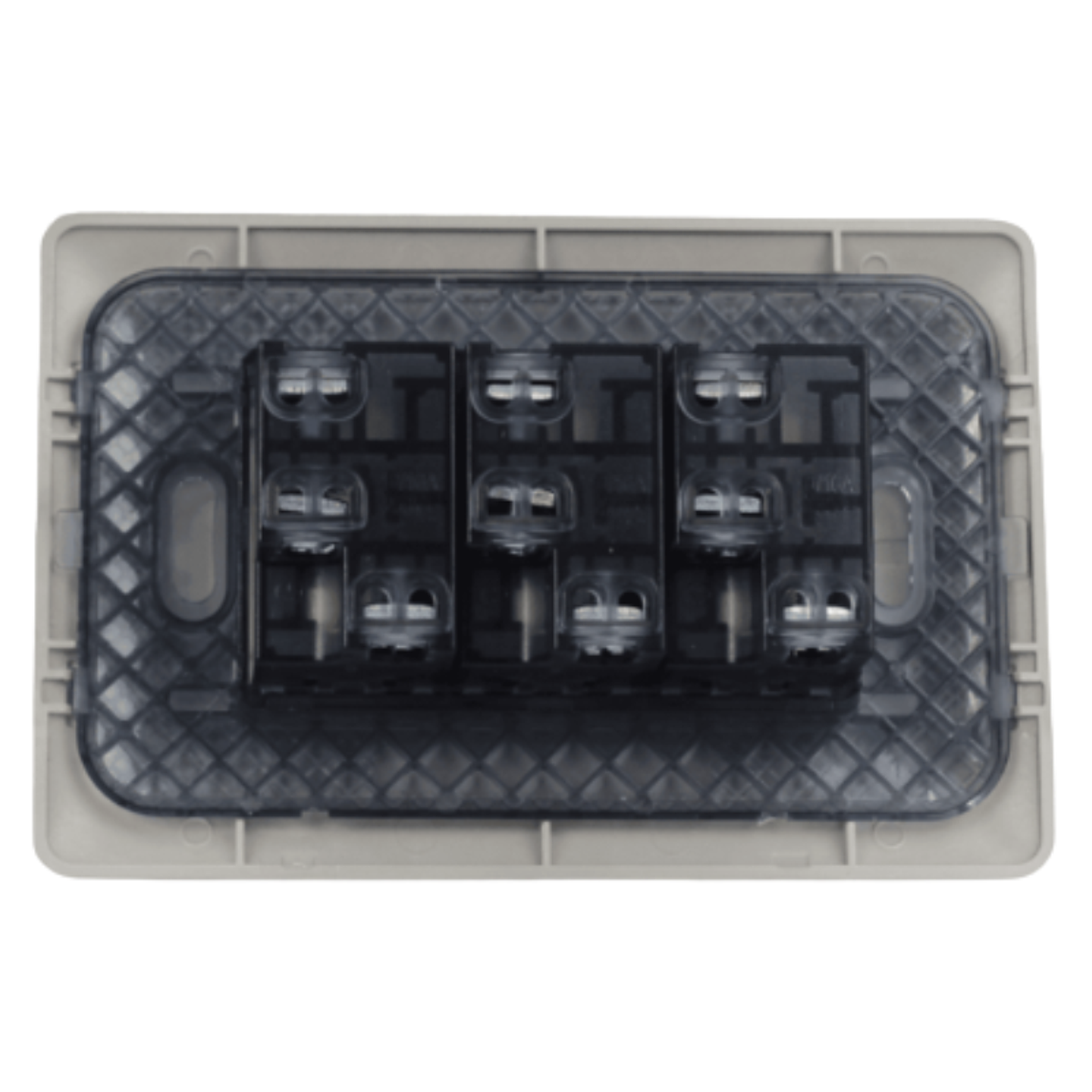 Tomacorriente triple 2p+t 10A 220V MTX Champagne STANFORD 3