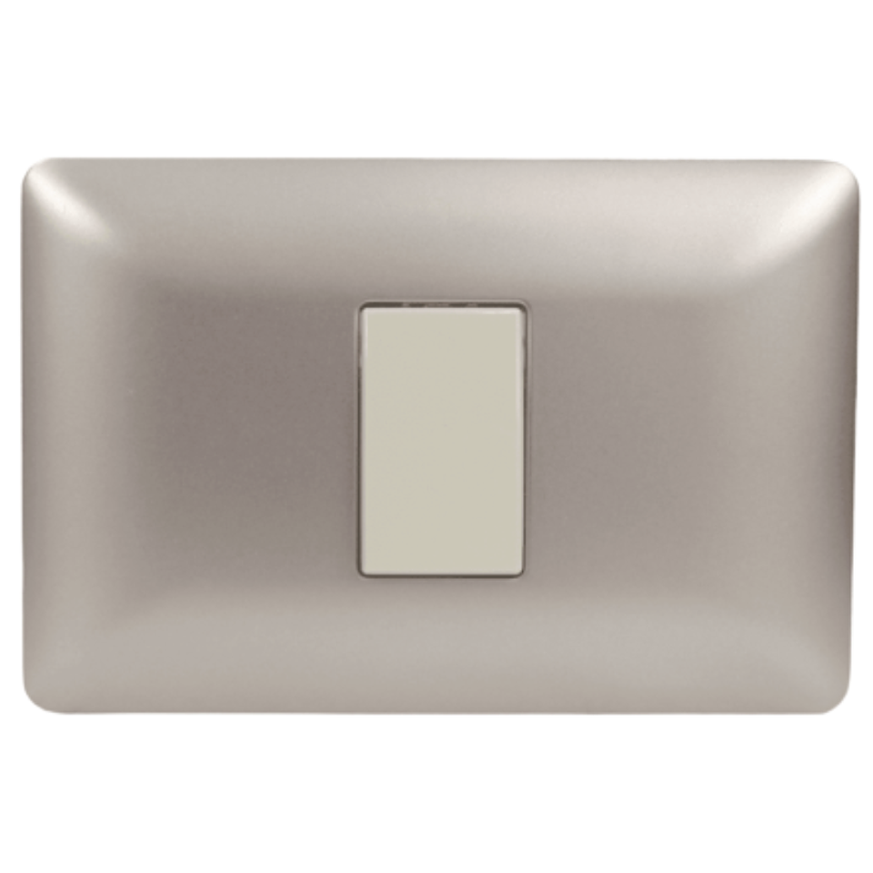 Interruptor simple 9/12 10A 220V MTX champagne STANFORD 2